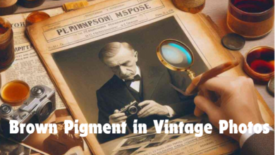 brown pigment in vintage photos