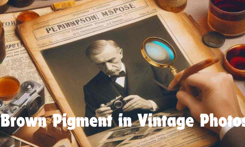 brown pigment in vintage photos